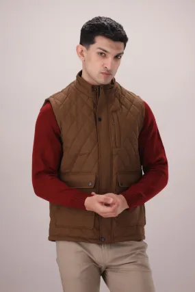 Brown Sleeveless Jacket