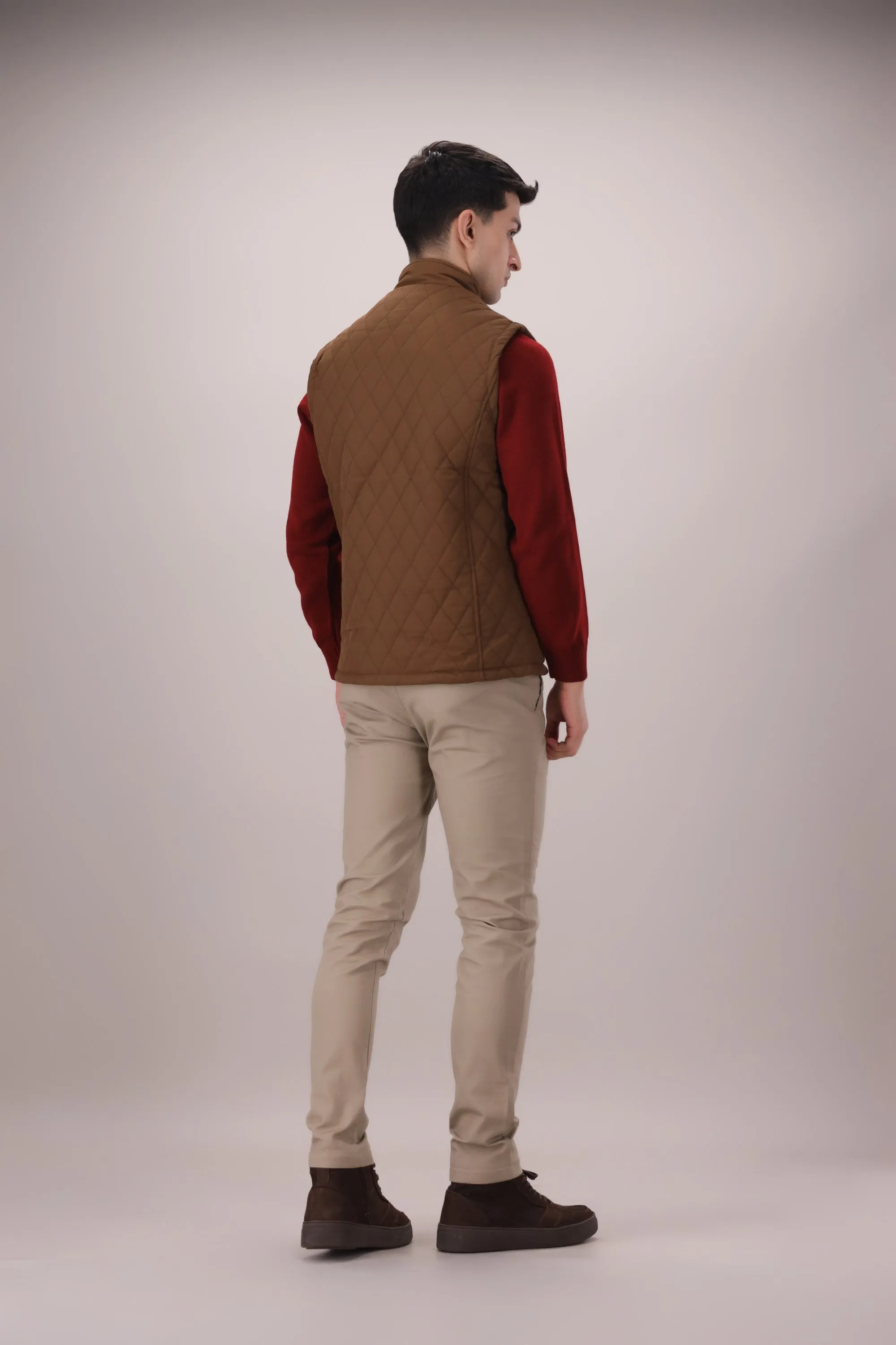 Brown Sleeveless Jacket