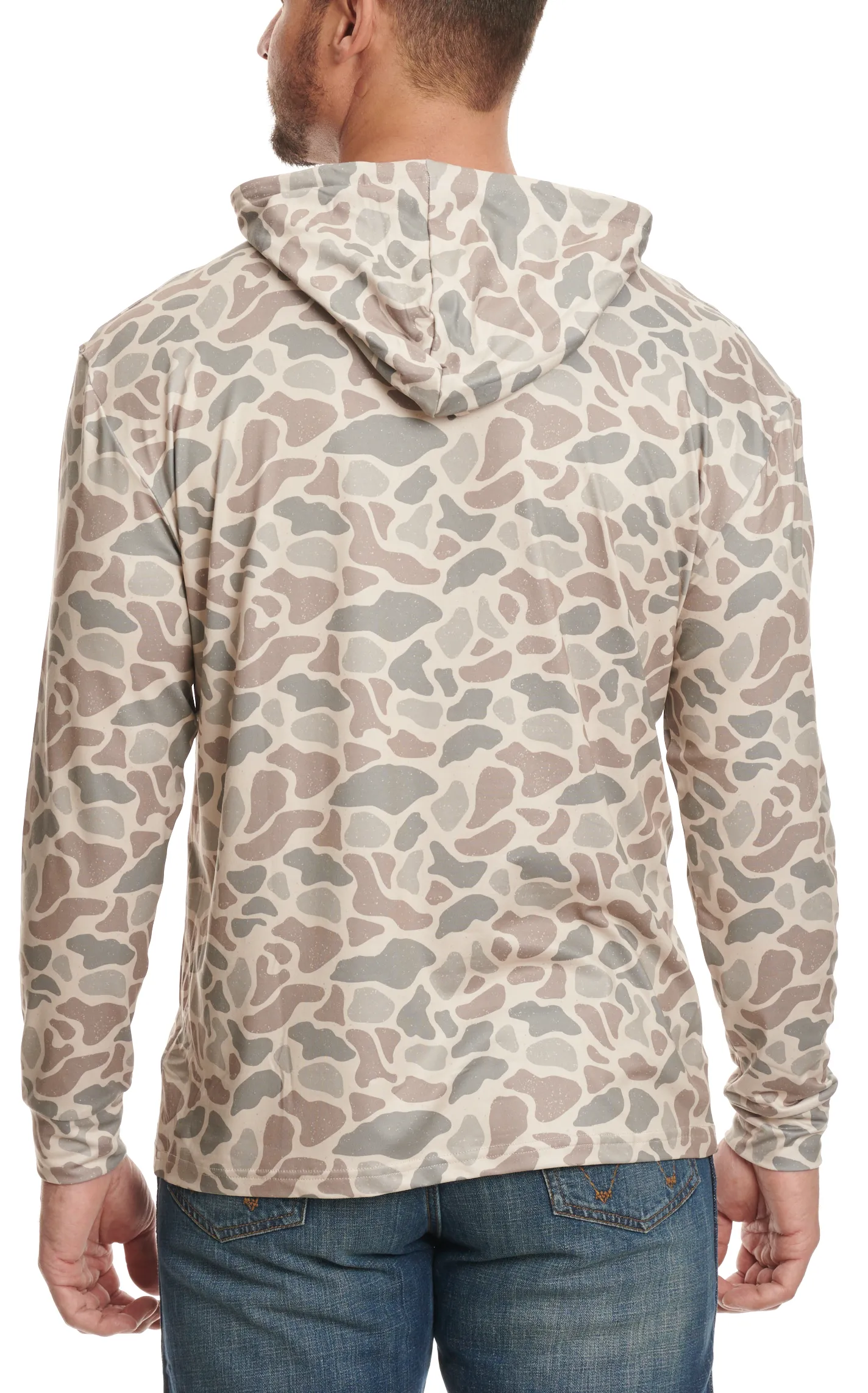 BURLEBO Men's Deer Camo Performance Hoodie