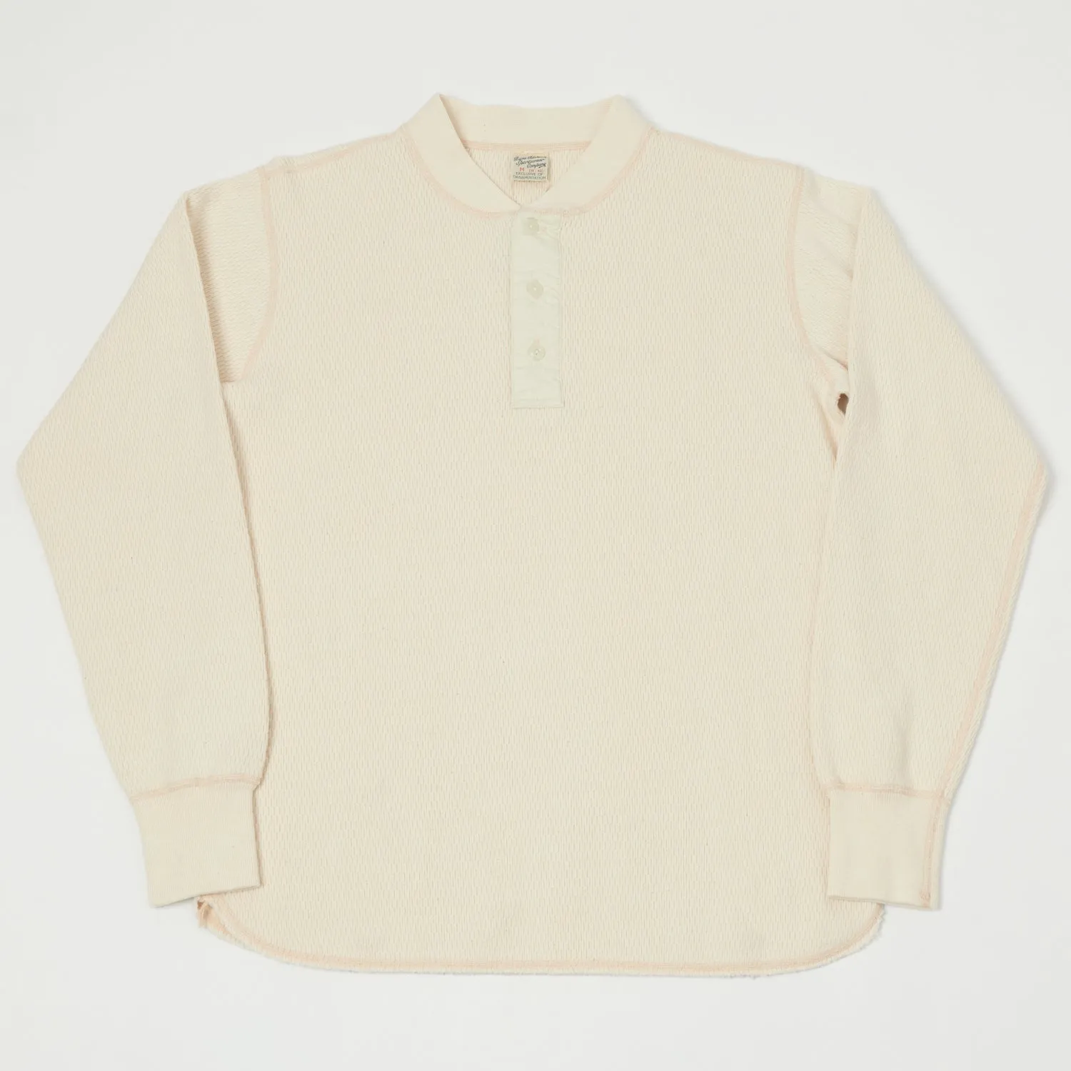 Buzz Rickson's L/S Thermal Henley - Natural