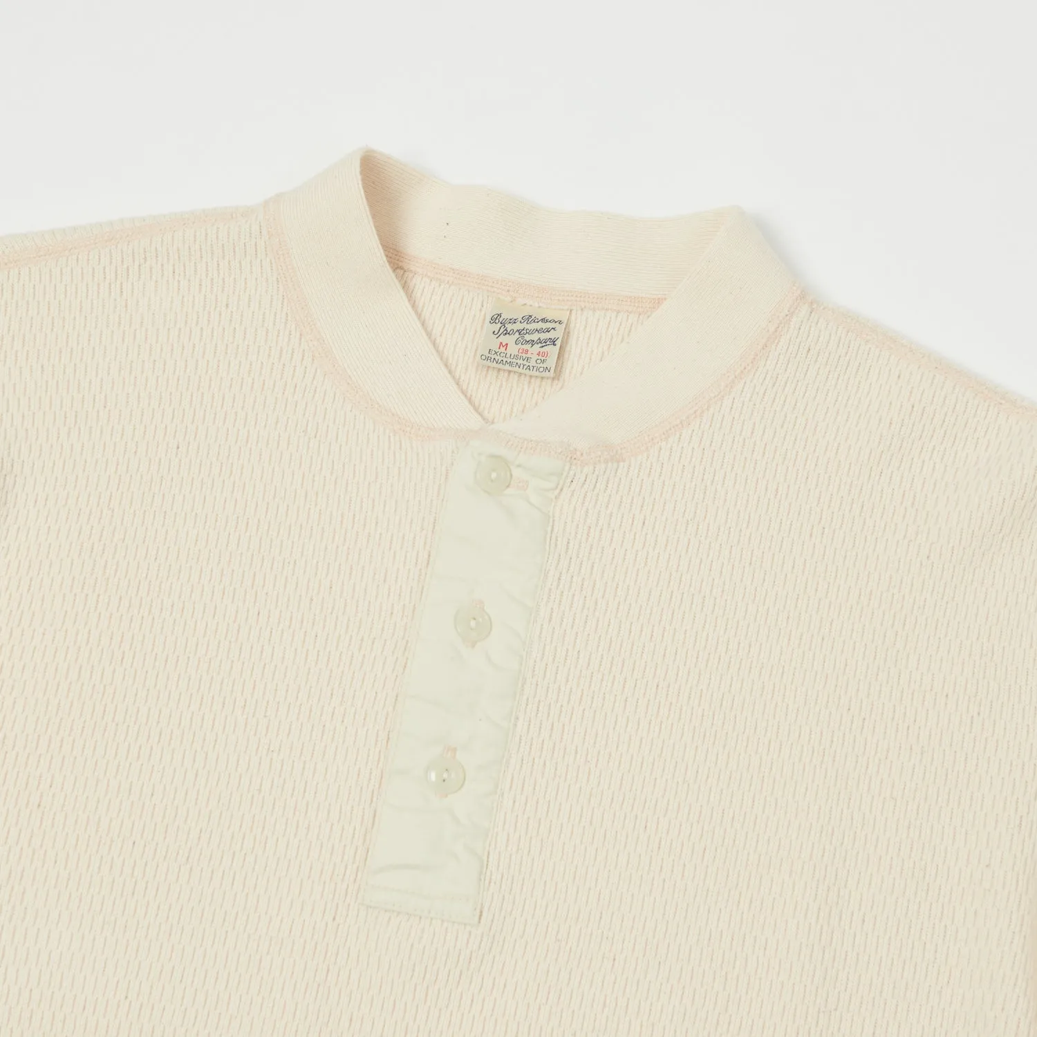 Buzz Rickson's L/S Thermal Henley - Natural