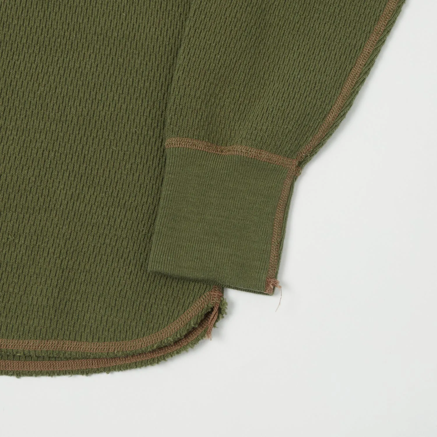 Buzz Rickson's L/S Thermal Henley - Olive