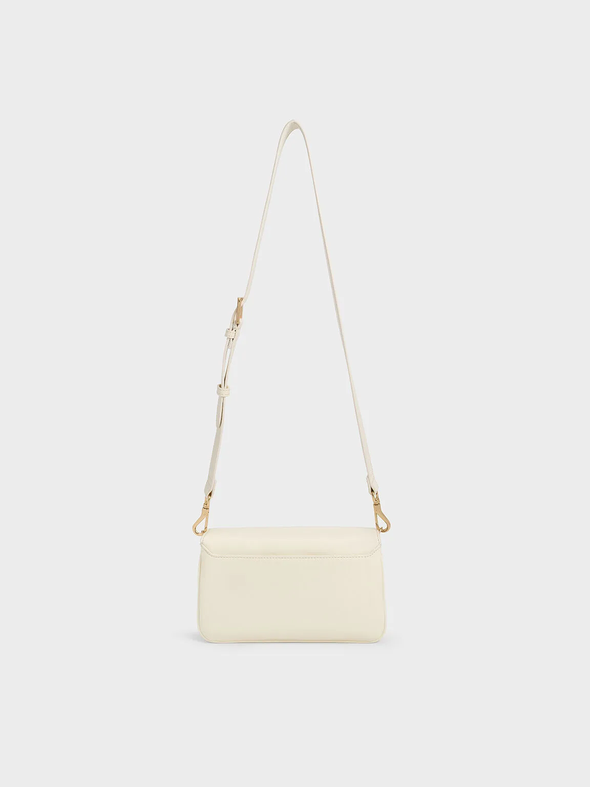 Caia Front Flap Shoulder Bag - Cream