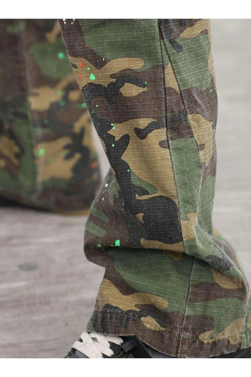 Camo Ink Flared Trousers