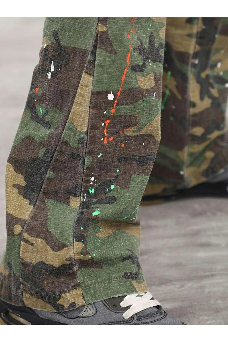 Camo Ink Flared Trousers