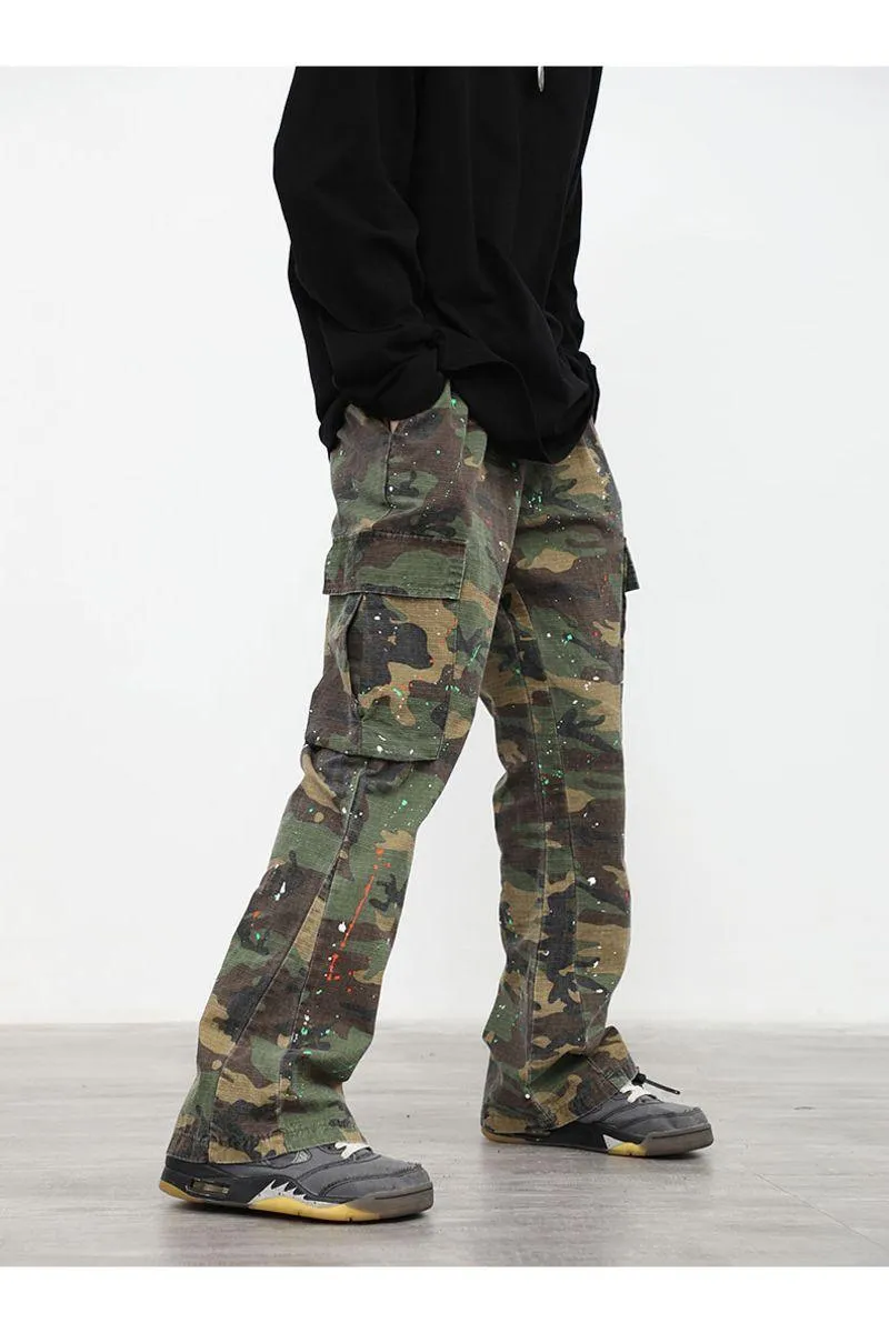 Camo Ink Flared Trousers