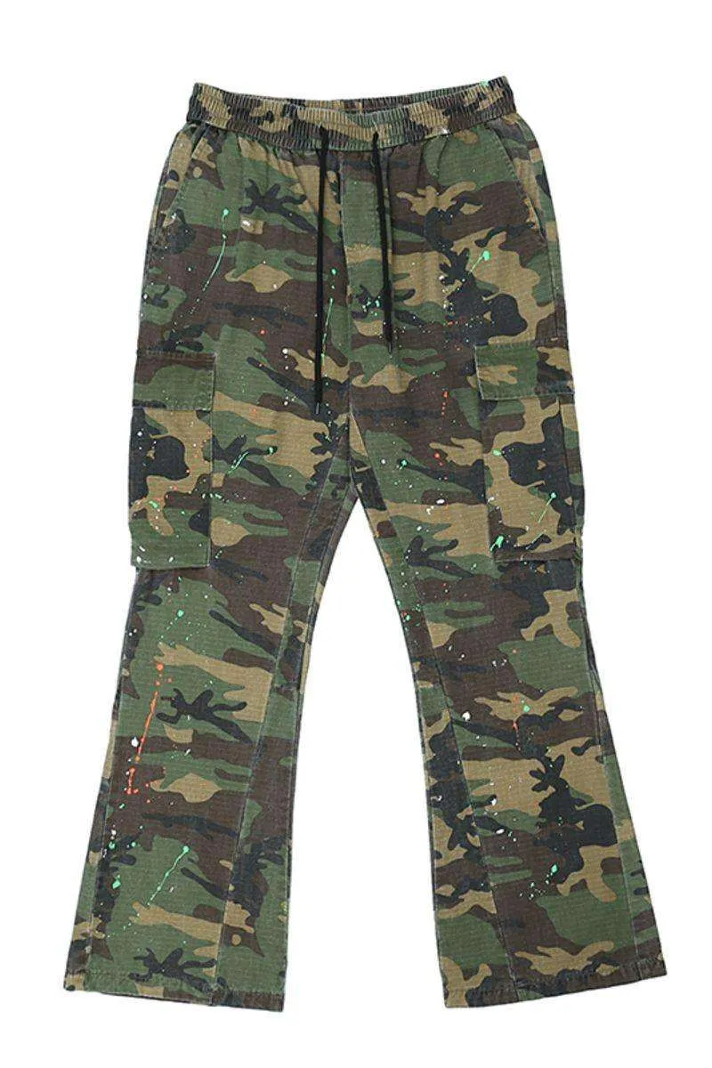 Camo Ink Flared Trousers