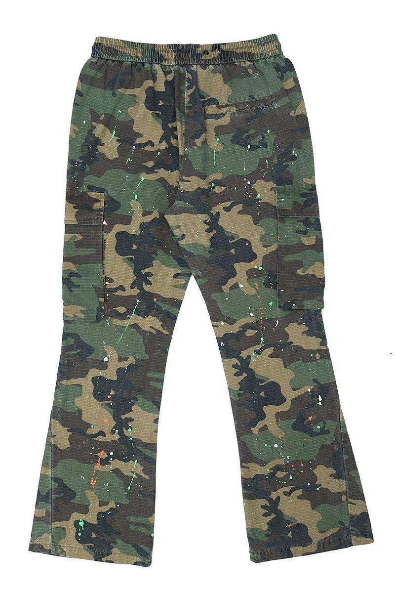 Camo Ink Flared Trousers