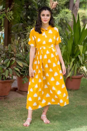 Canary Triangle Maternity & Nursing Dress