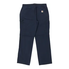 Carhartt Carpenter Trousers - 32W UK 12 Navy Cotton