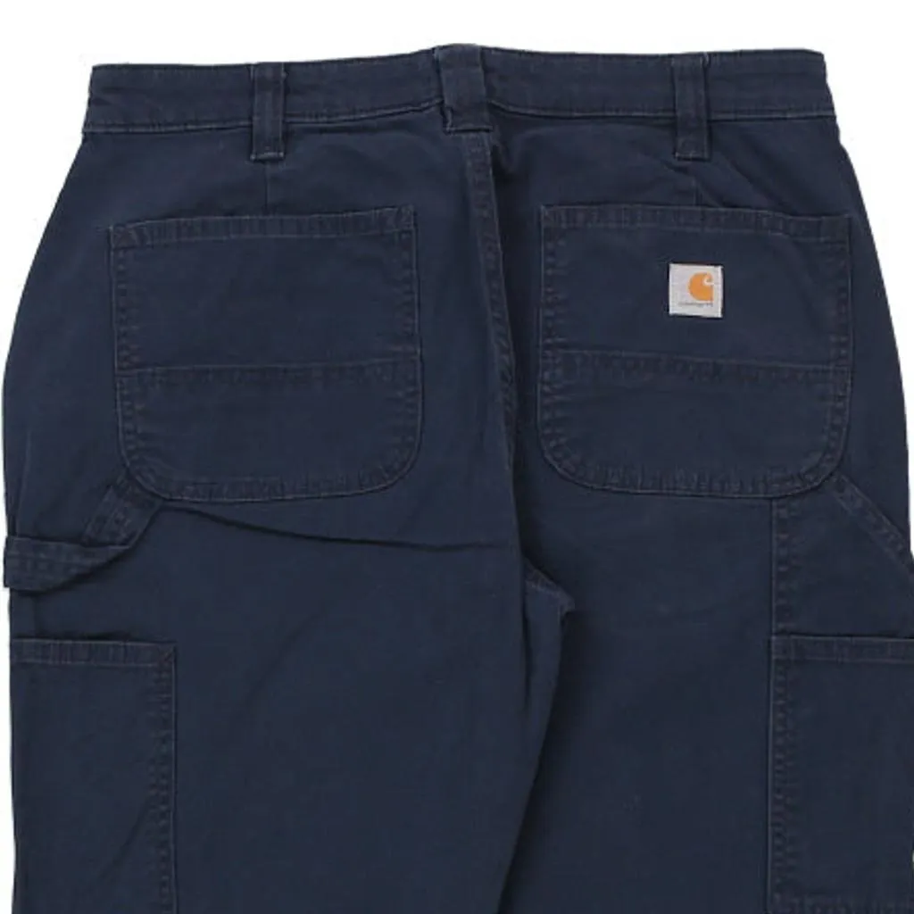 Carhartt Carpenter Trousers - 32W UK 12 Navy Cotton