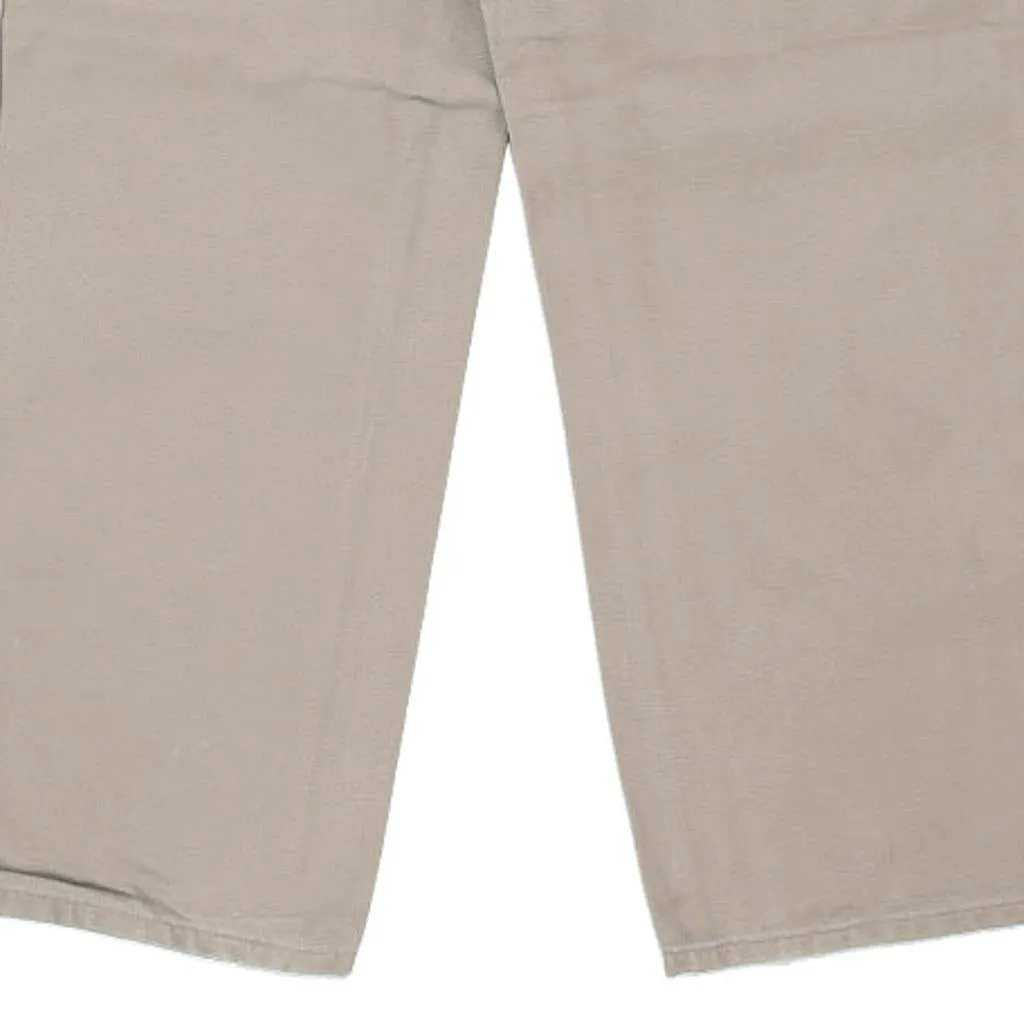 Carhartt Carpenter Trousers - 34W 30L Beige Cotton