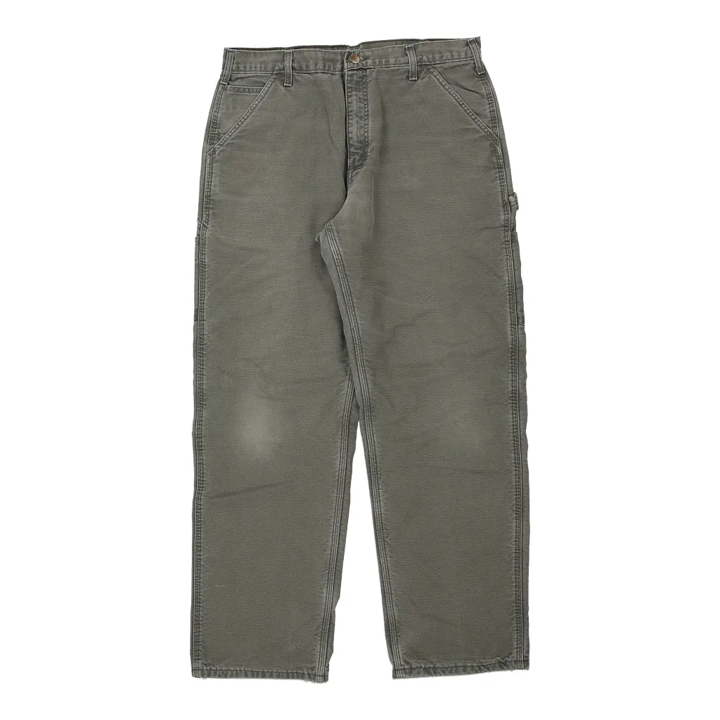 Carhartt Carpenter Trousers - 34W 32L Khaki Cotton