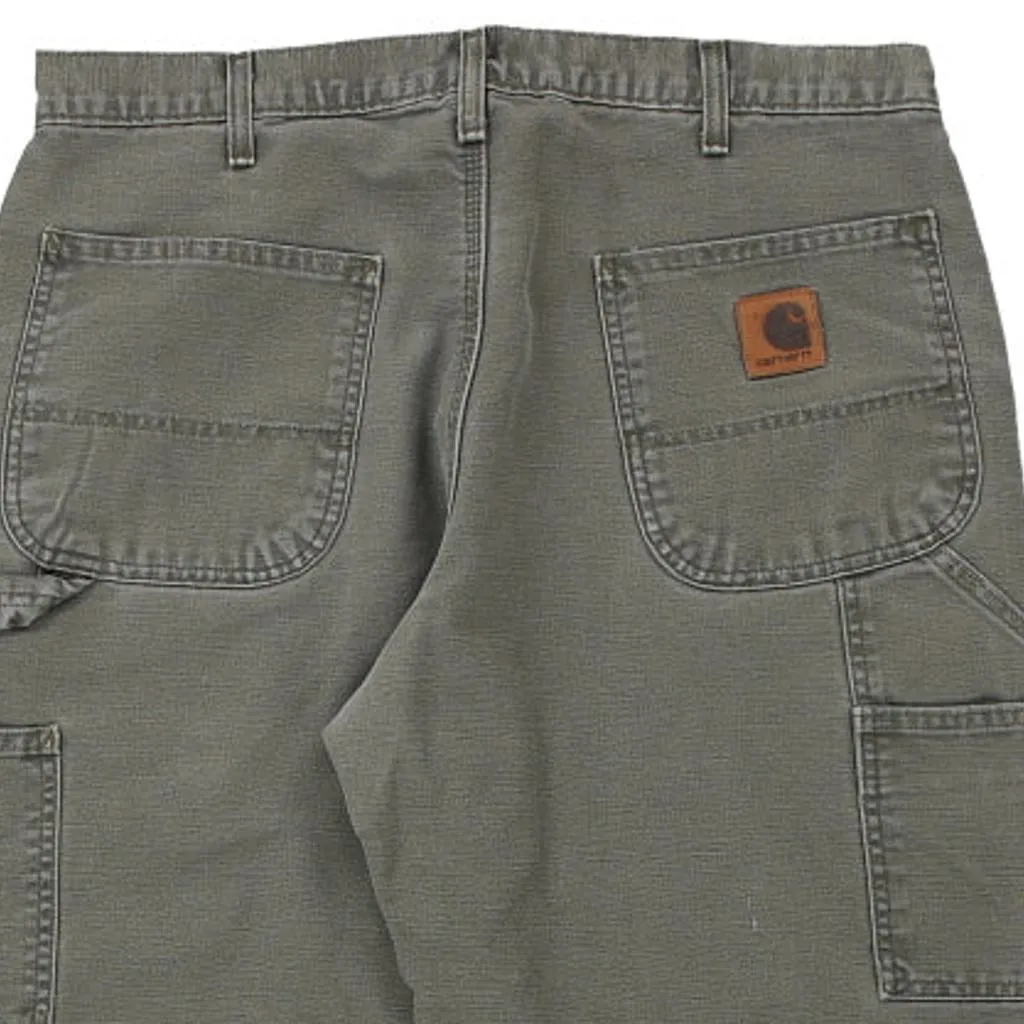 Carhartt Carpenter Trousers - 34W 32L Khaki Cotton