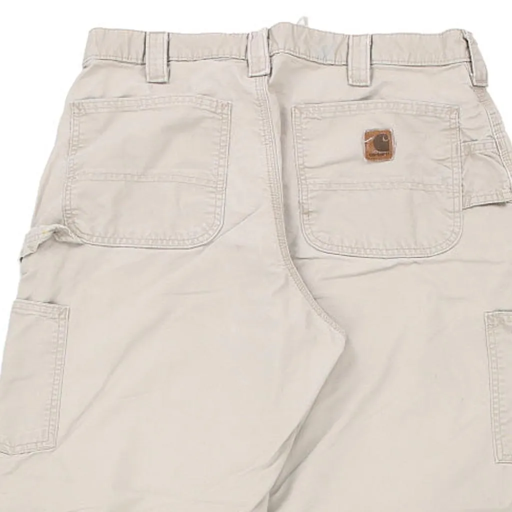 Carhartt Carpenter Trousers - 36W 30L Beige Cotton