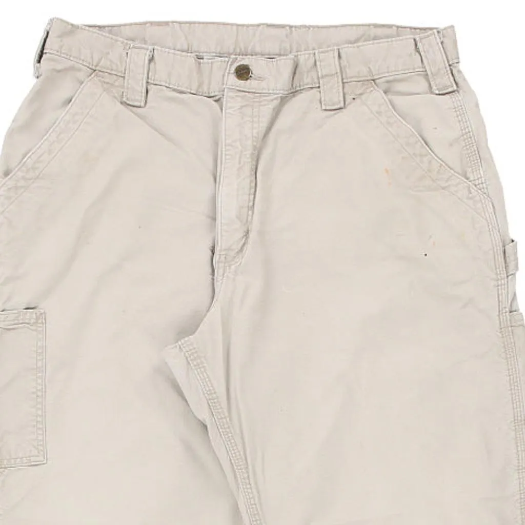 Carhartt Carpenter Trousers - 36W 30L Beige Cotton