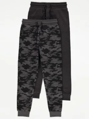 Charcoal Camouflage Joggers 2 Pack | Kids | George at ASDA