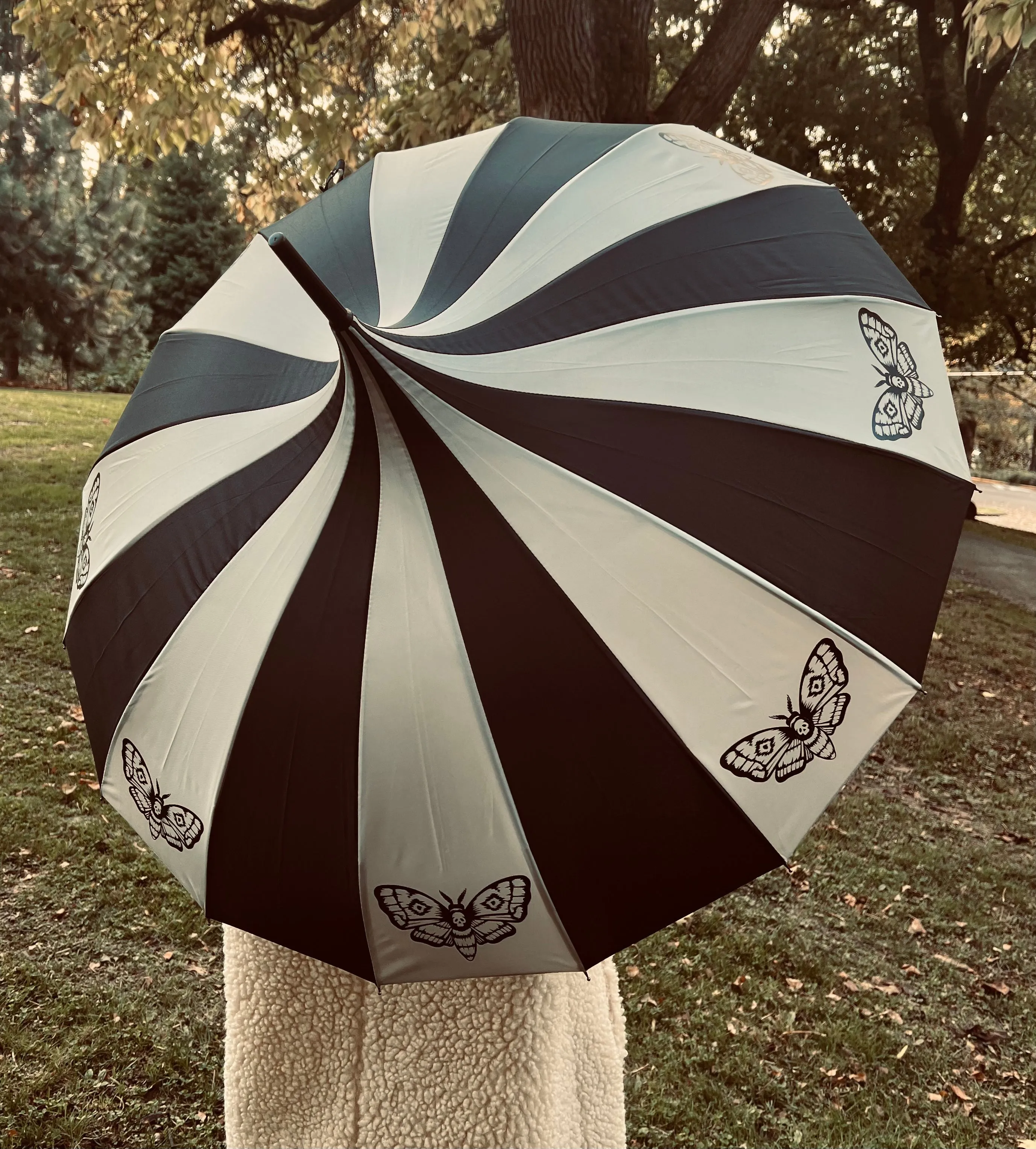 Charcoal Death Moth Umbrella