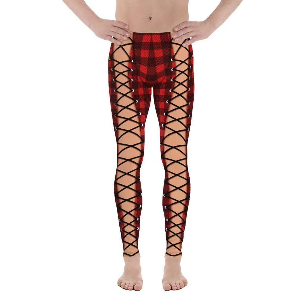 Christmas Lace Up Men's Leggings