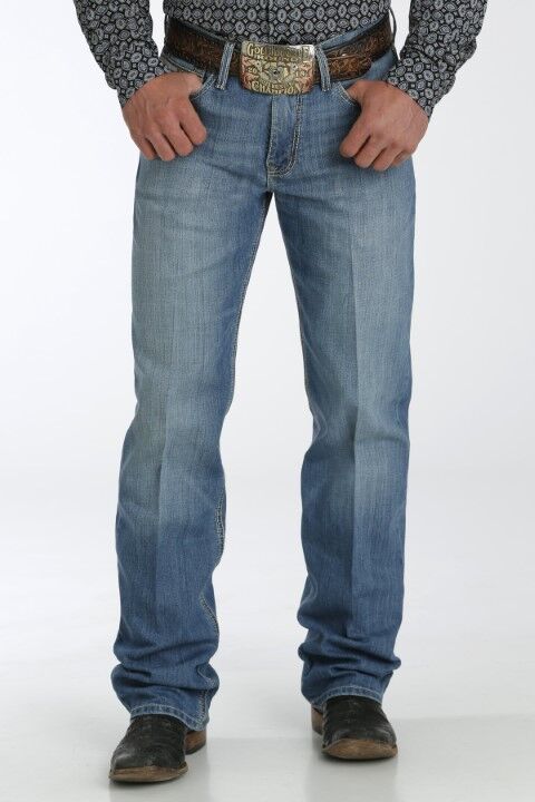 Cinch Men's Relaxed Fit Grant Jeans in Medium Stonewash