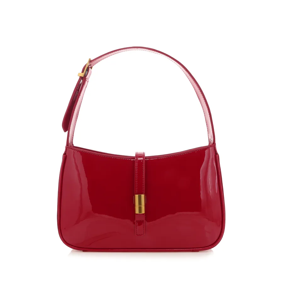 CLARA SHOULDER BAG - SCARLET PATENT