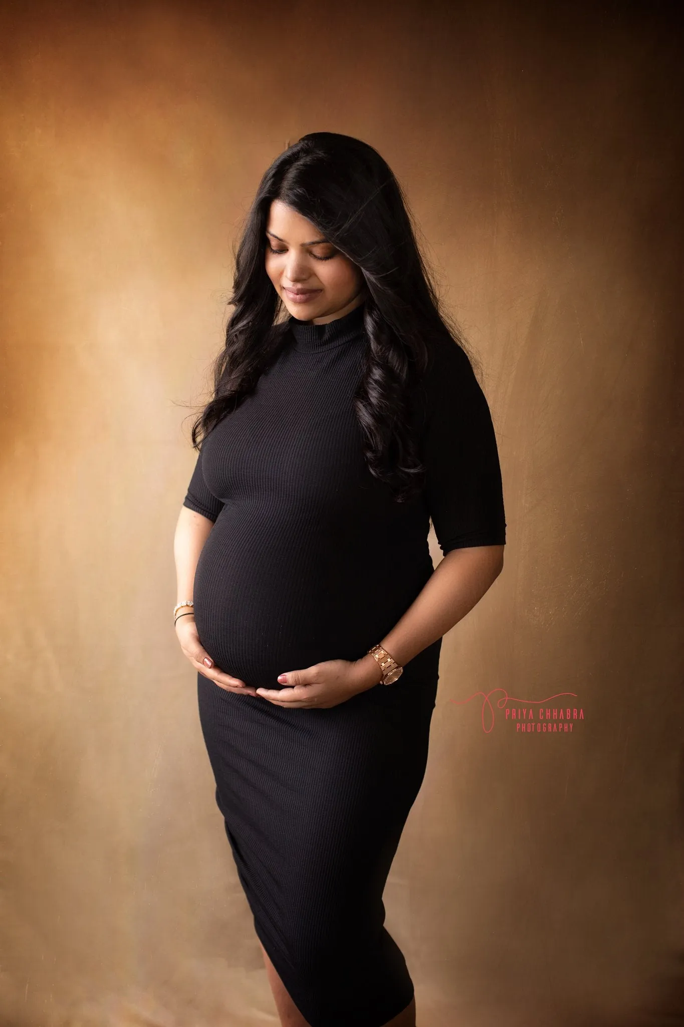 Classic Black Stretchable Maternity Dress