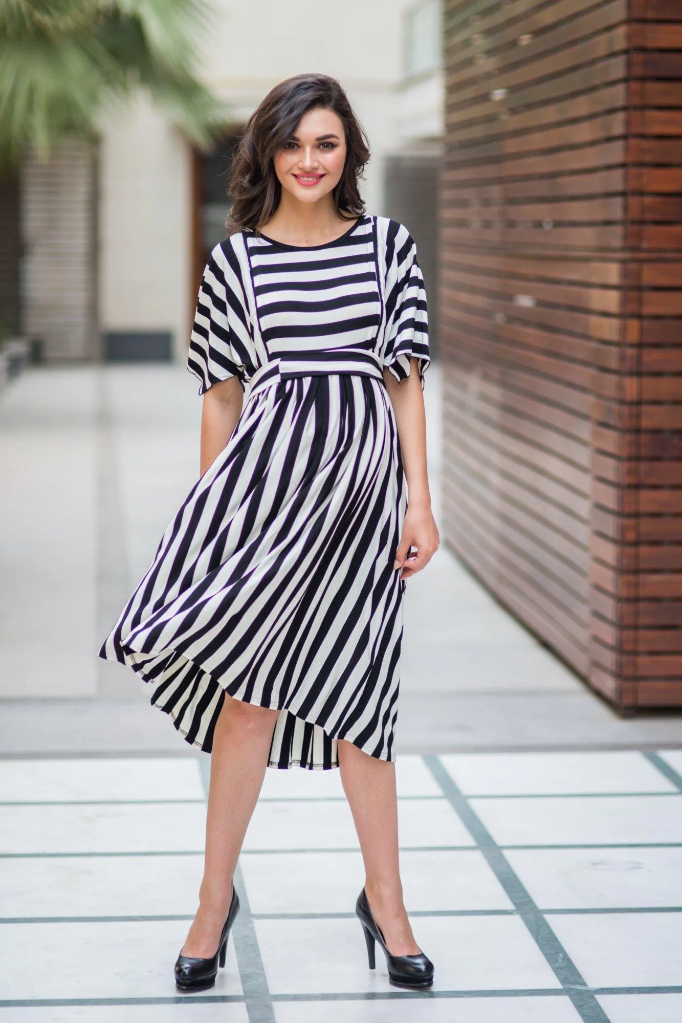 Classic Striped Maternity and Nursing Tunic