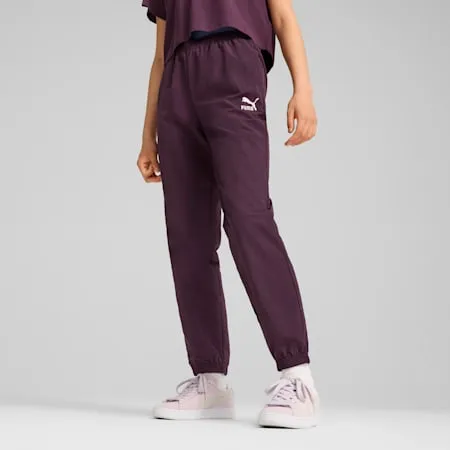 CLASSICS Relaxed Pants - Girls 8-16 years | Midnight Plum | PUMA Winter Layers | PUMA 