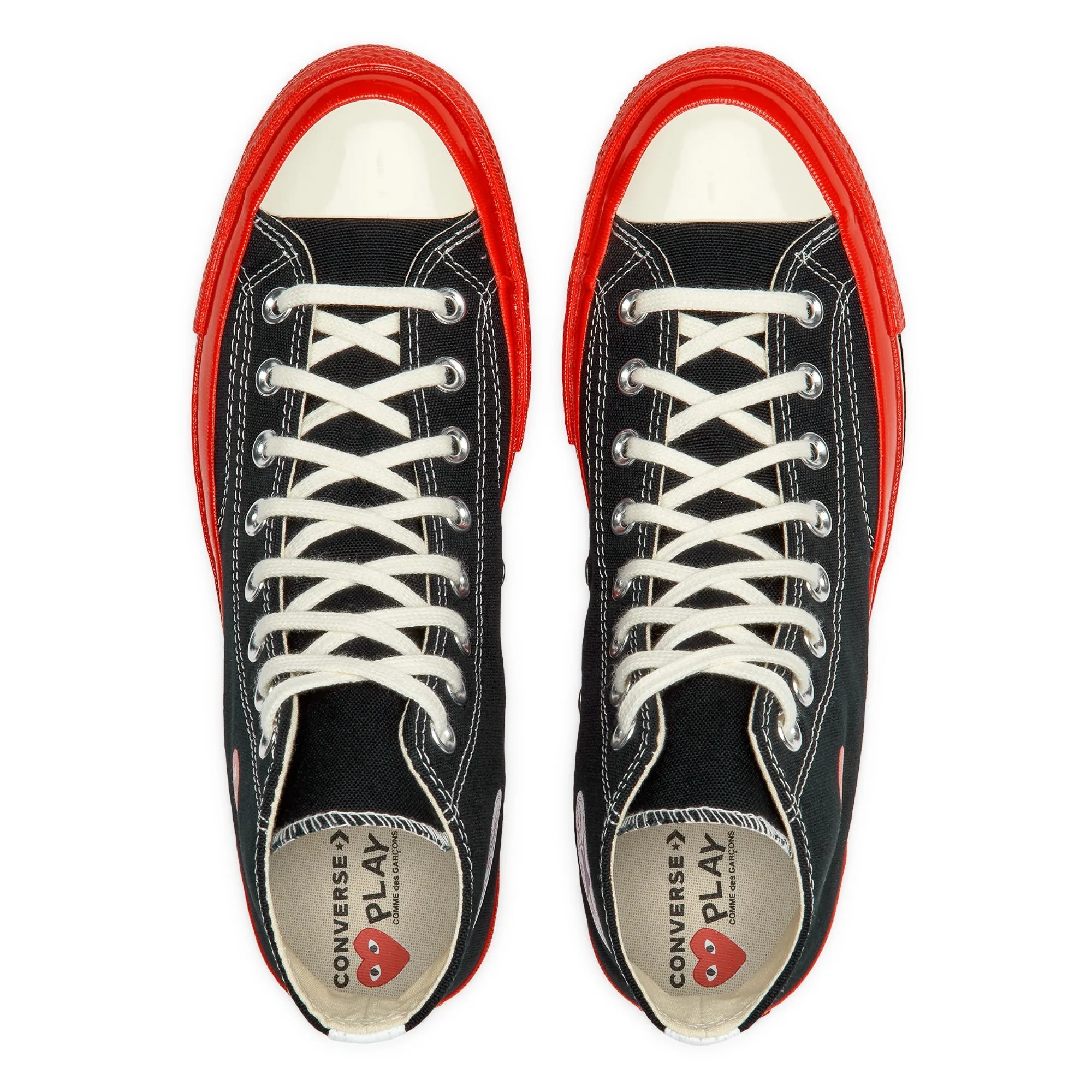 CONVERSE X COMME DES GARCONS PLAY Red Sole Chuck 70 High Top - Black AZ-K124-001-1