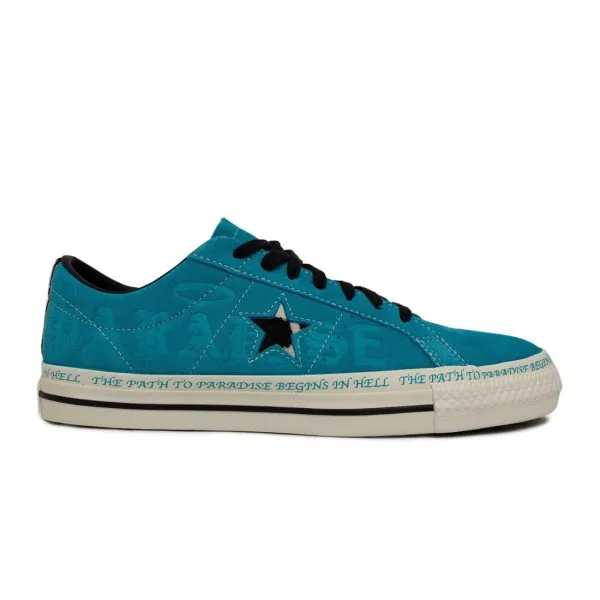 Converse x Sean Pablo Men One Star Pro Ox (blue / rapid teal / black / egret)