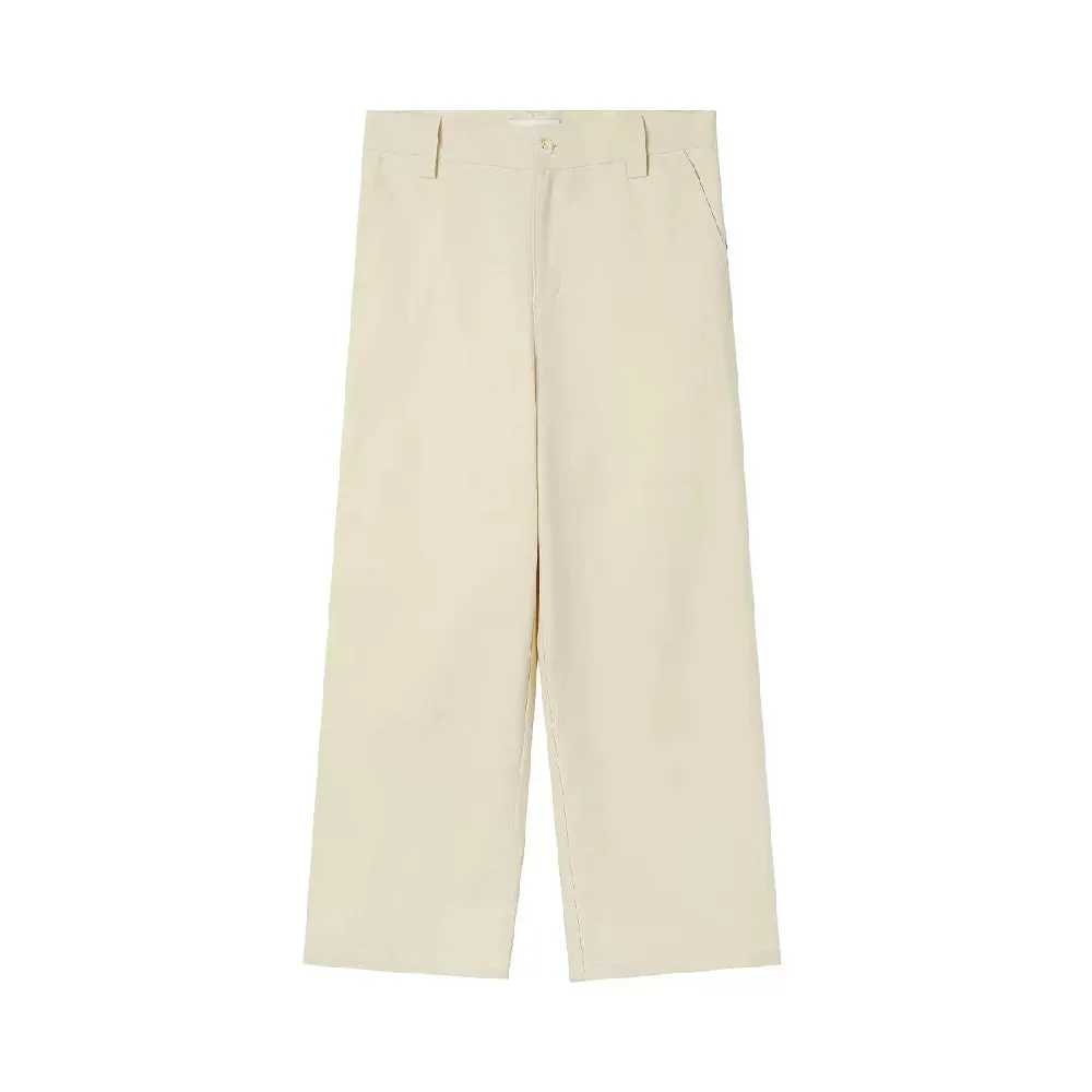 Cotton Straight Trousers