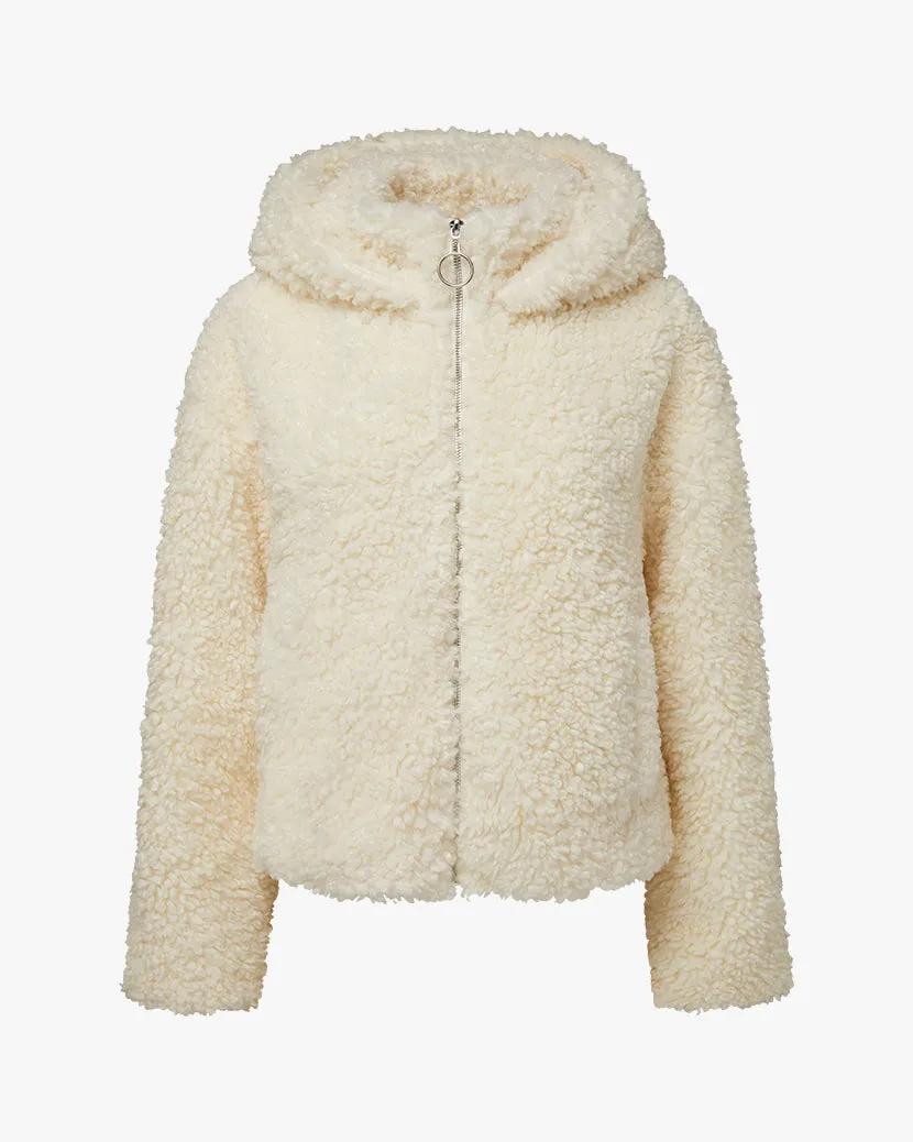 Curly Sherpa Jacket | Ivory