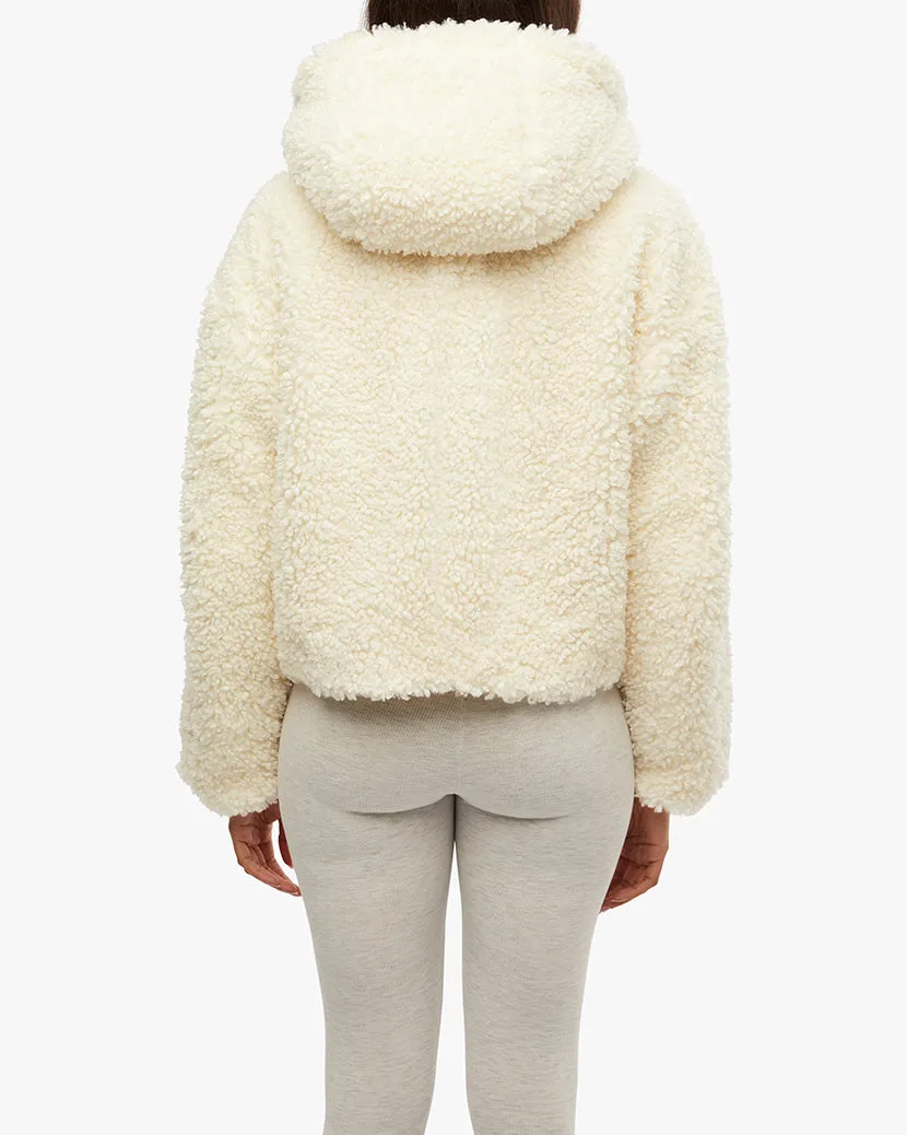 Curly Sherpa Jacket | Ivory