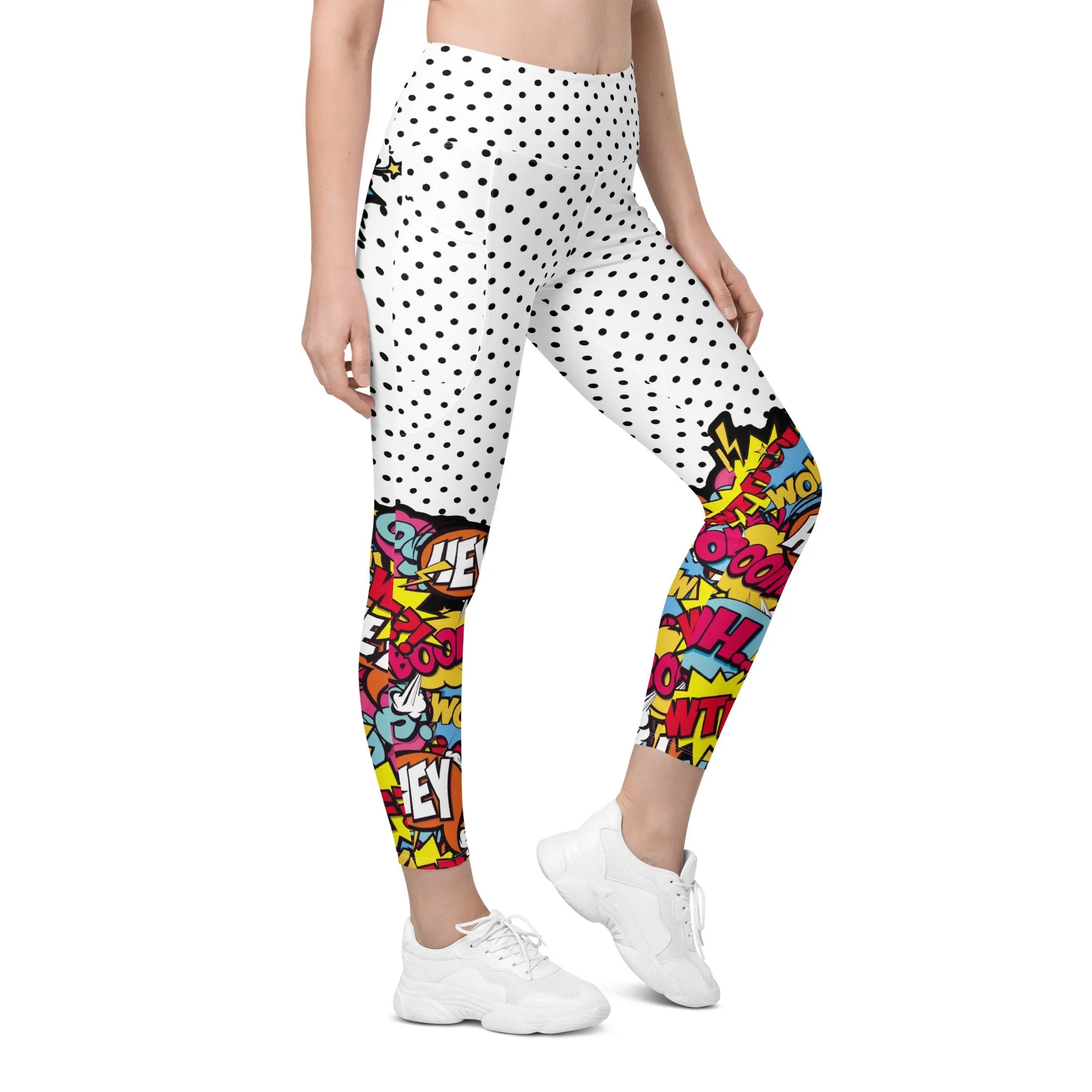 Cutest Pop Art Leggings With Pockets