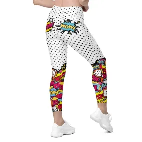 Cutest Pop Art Leggings With Pockets