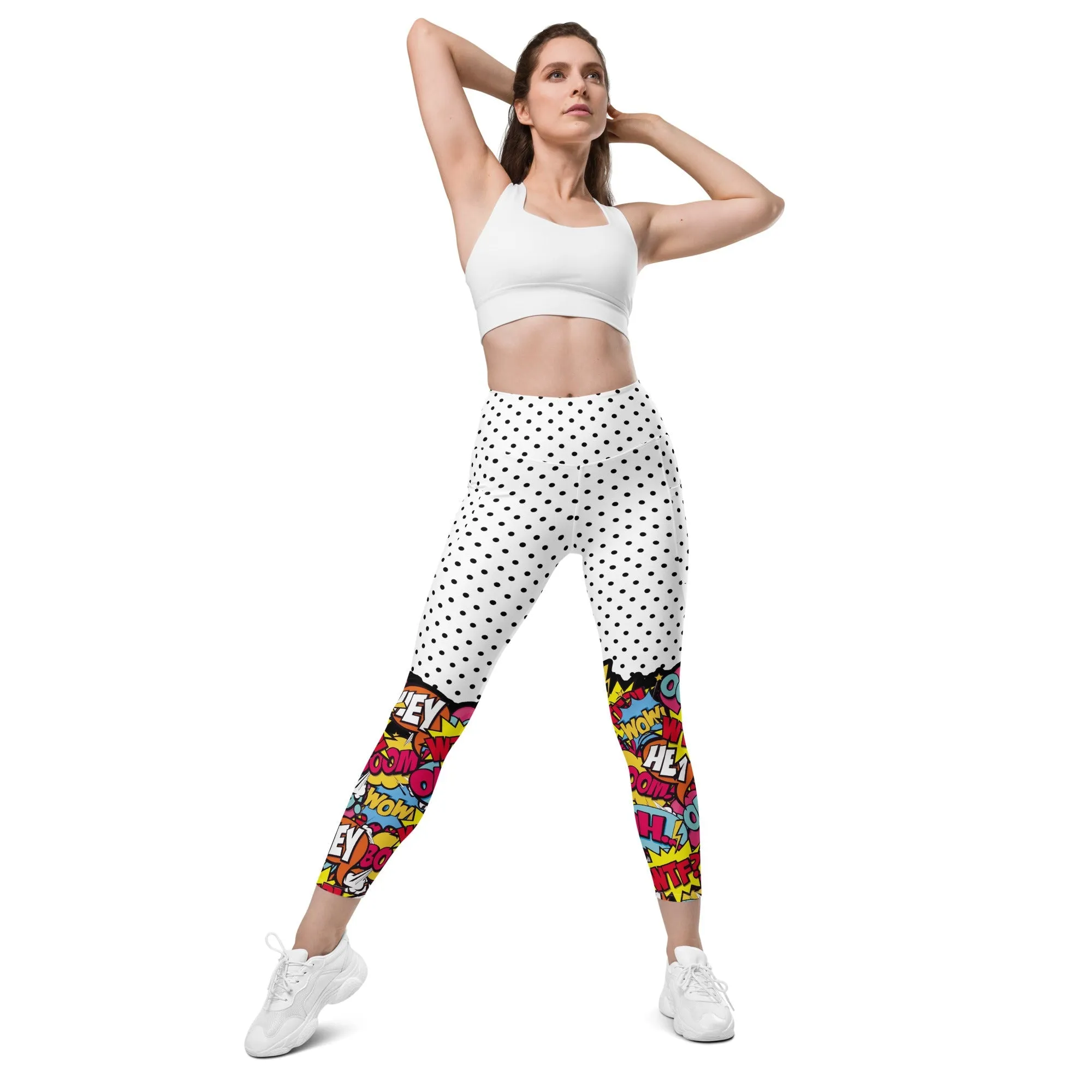 Cutest Pop Art Leggings With Pockets