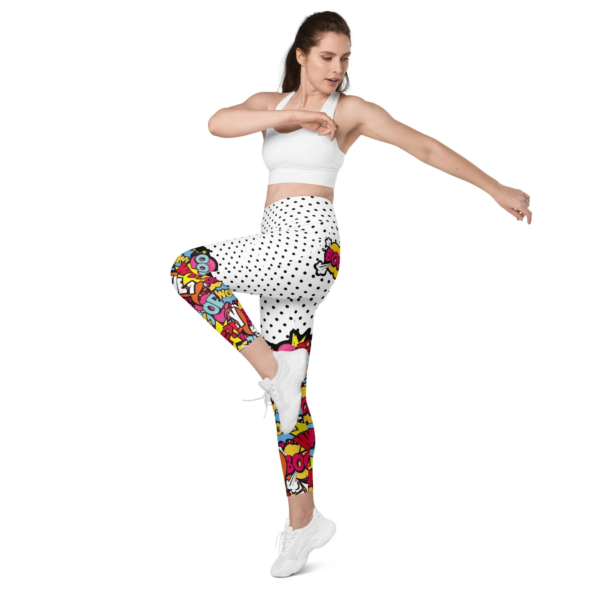 Cutest Pop Art Leggings With Pockets