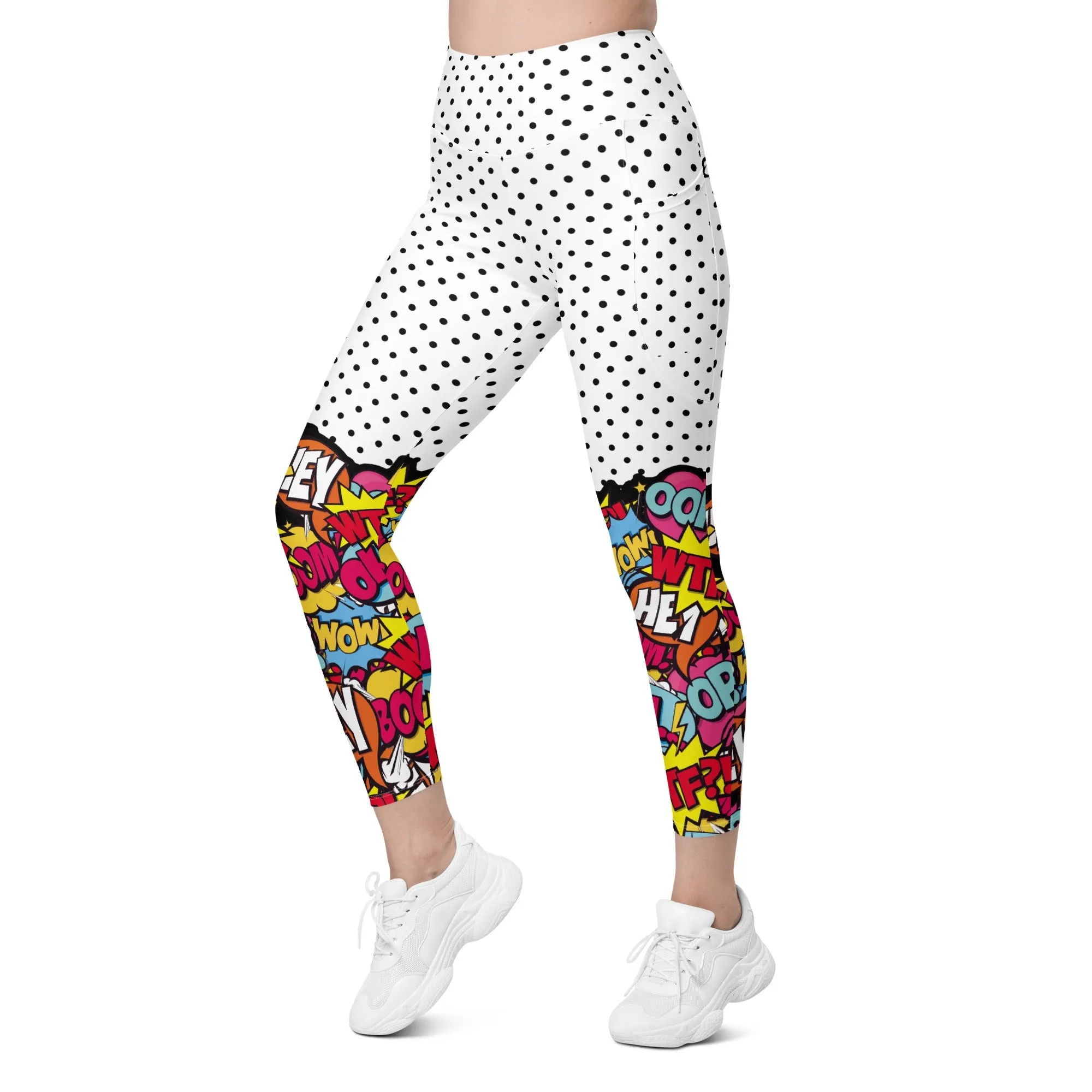 Cutest Pop Art Leggings With Pockets