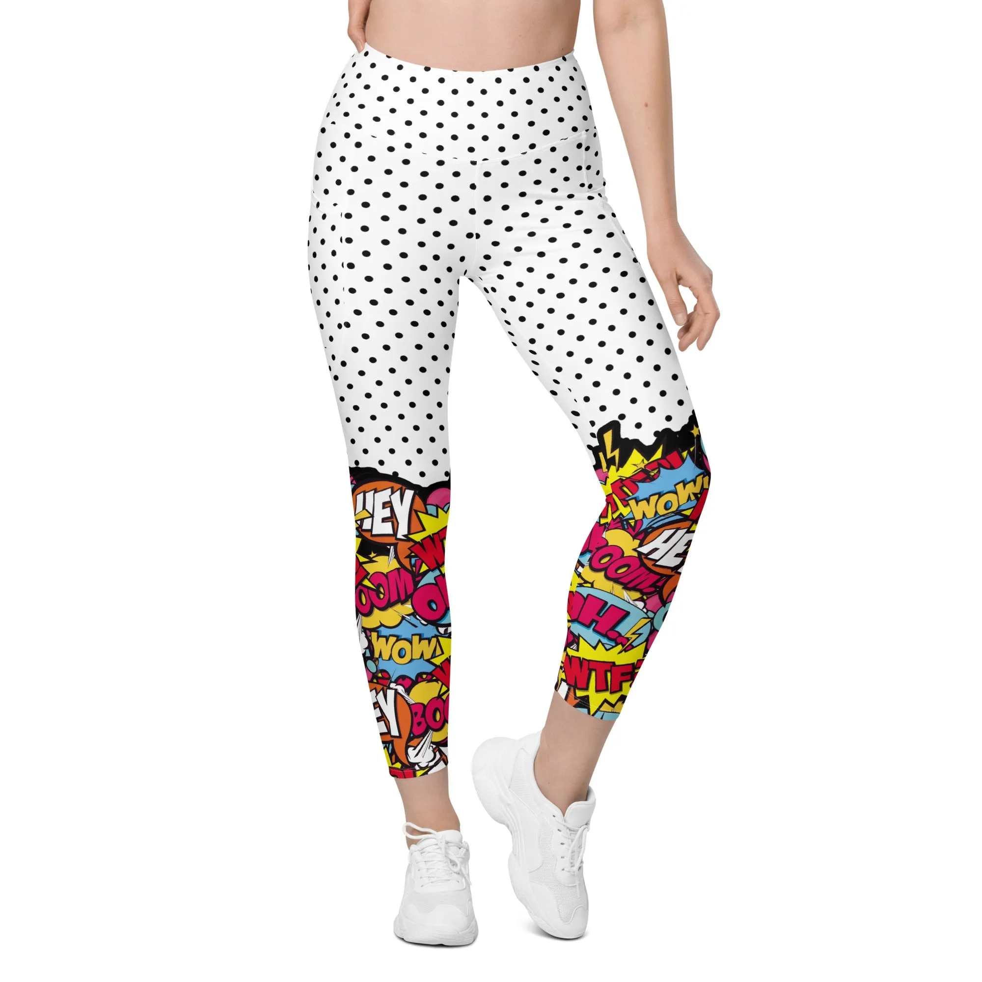 Cutest Pop Art Leggings With Pockets