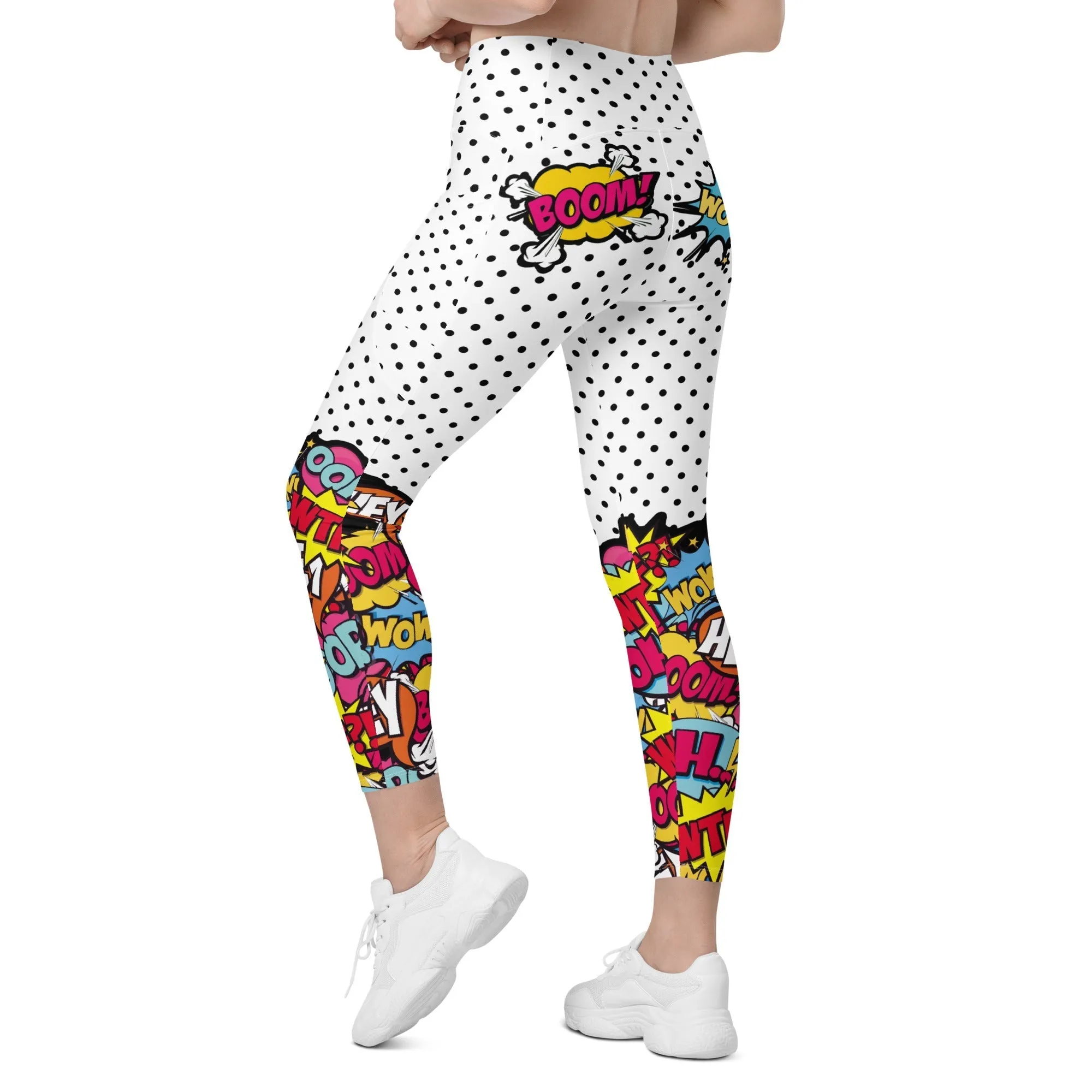 Cutest Pop Art Leggings With Pockets