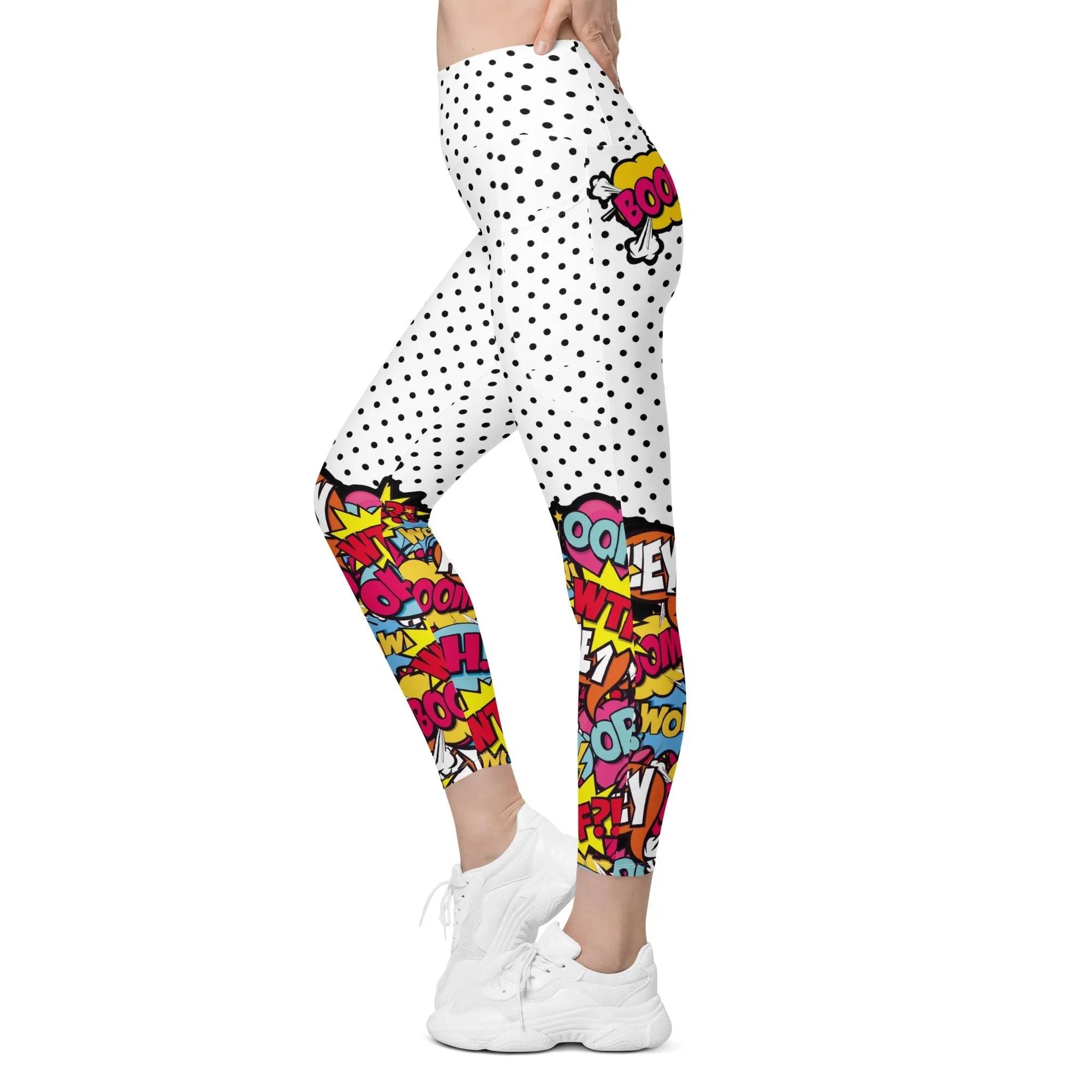 Cutest Pop Art Leggings With Pockets