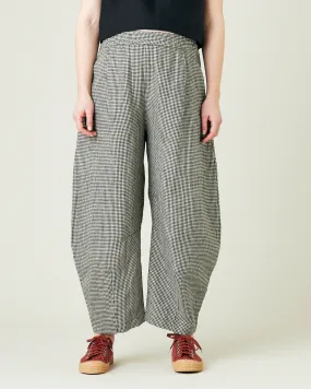 Daisy Black & Stone Micro Gingham Linen Trousers