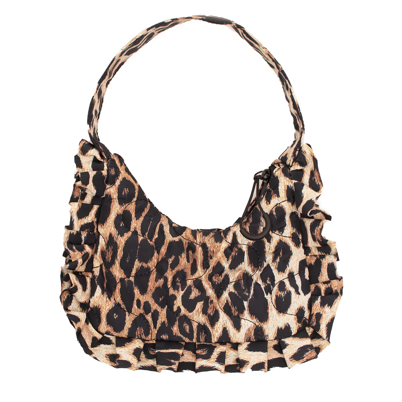 Damson Madder 90's Frill Shoulder Bag Leopard