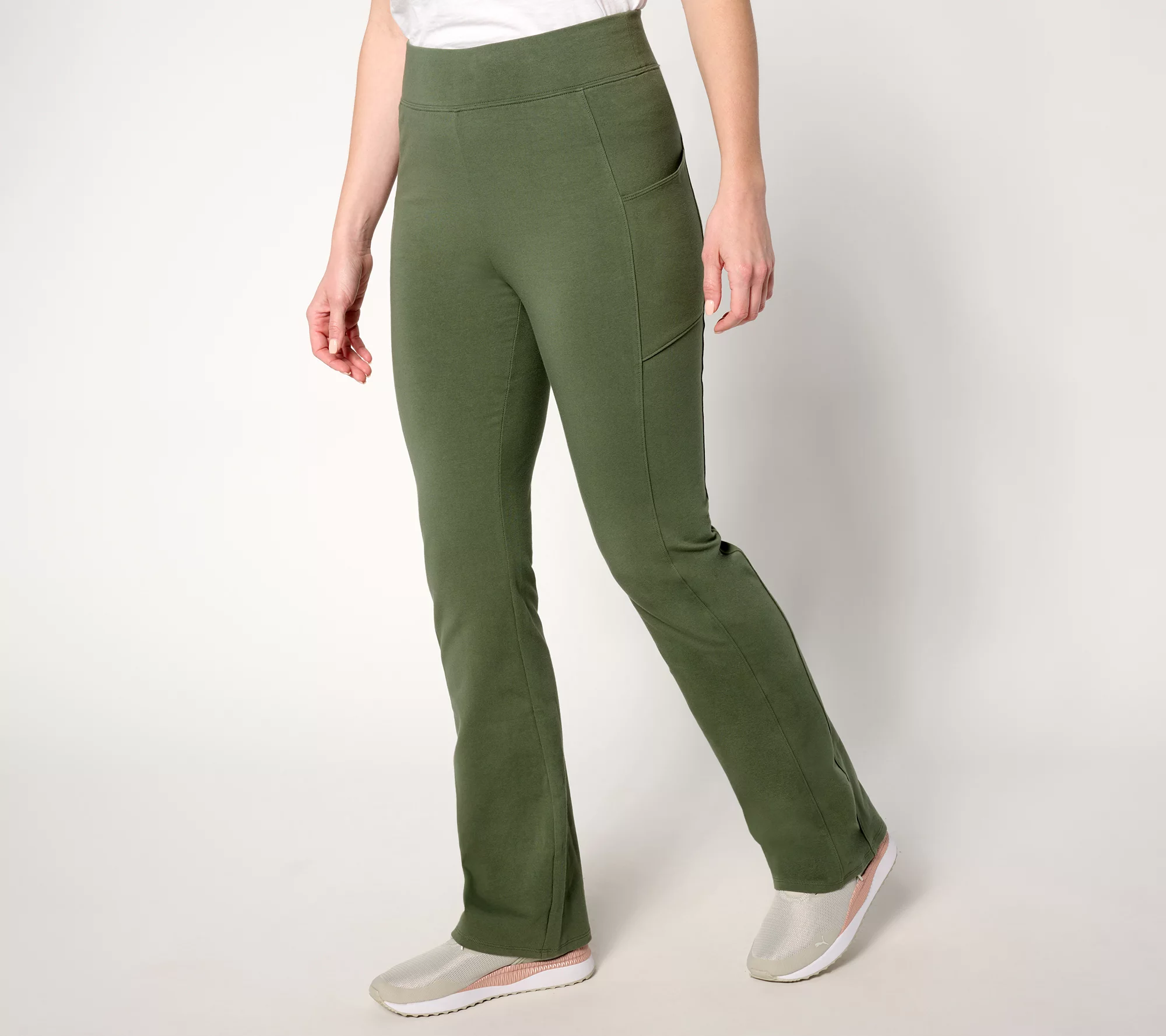 Denim & Co. Active Tall Duo Stretch Lightly Boot Pant w/ Pockets