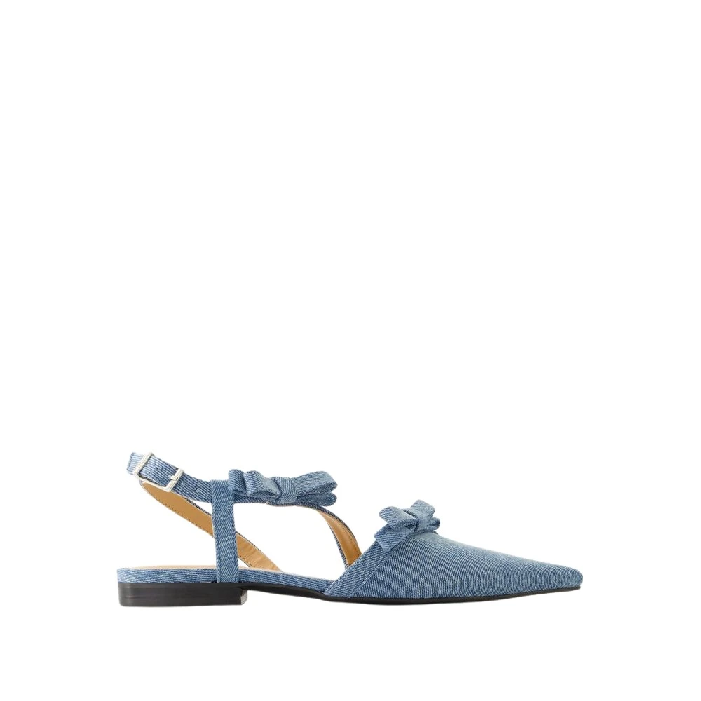 Denim Bow Ballet Flats