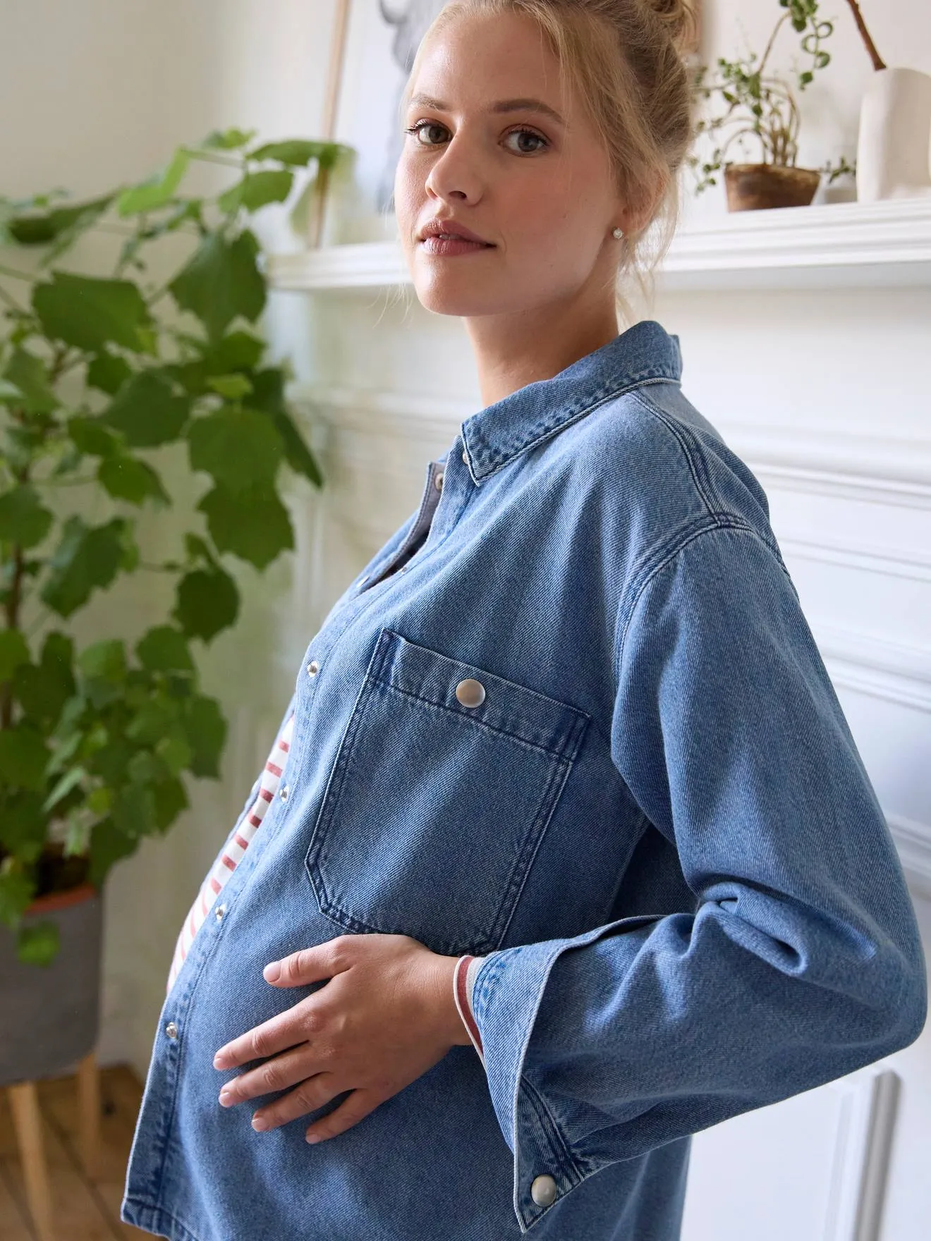 Denim Shirt, Maternity & Nursing Special - brut denim