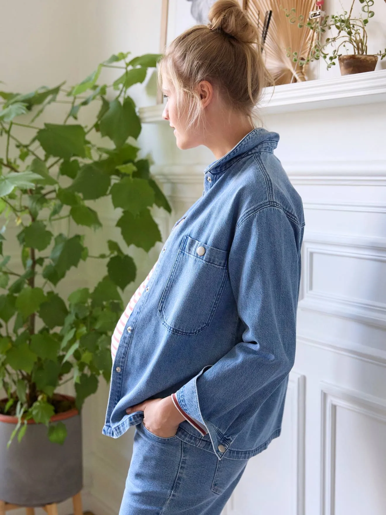 Denim Shirt, Maternity & Nursing Special - brut denim