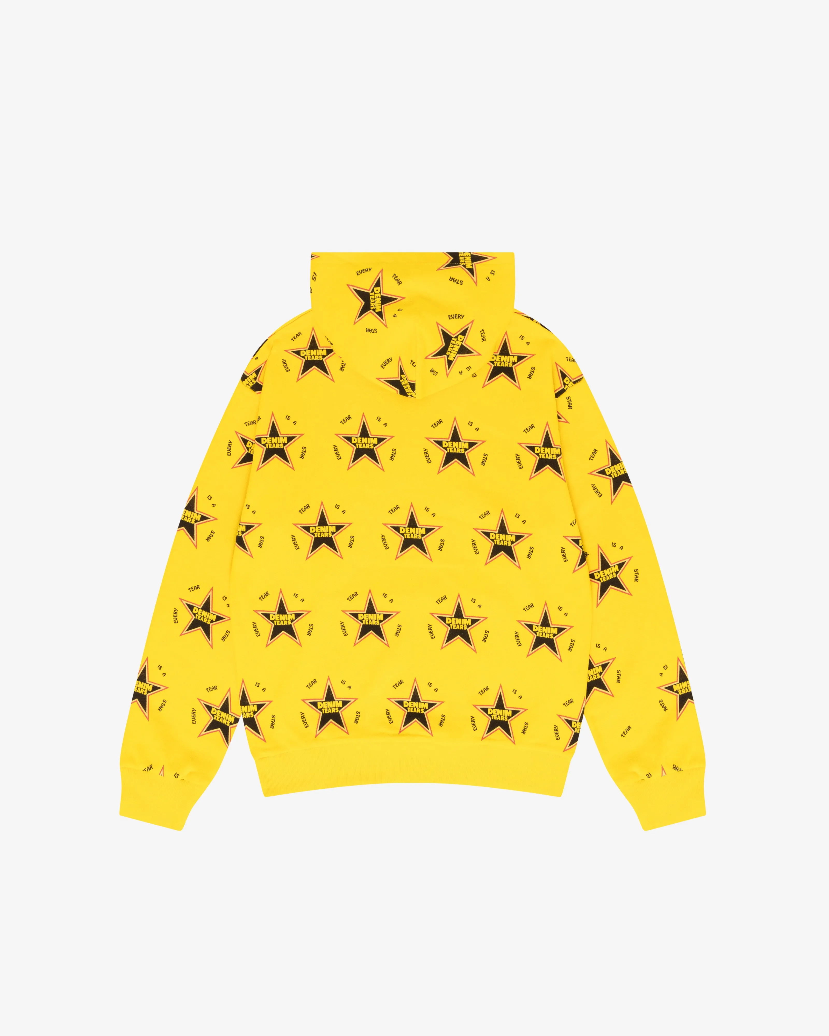 Denim Tears Men's Every Tear Is A Star All Over Hoodie  Yellow