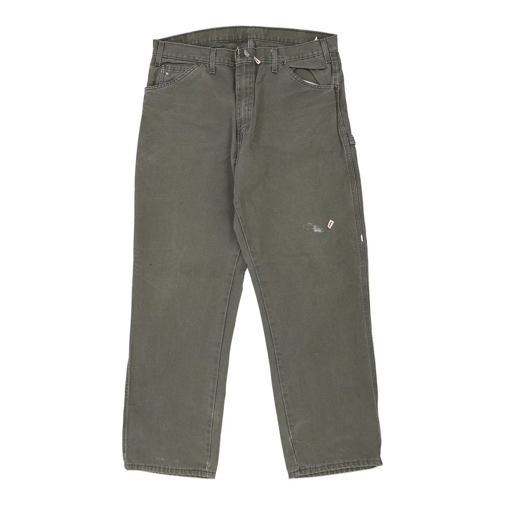 Dickies Carpenter Trousers - 36W 30L Khaki Cotton