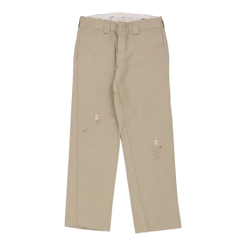 Dickies Trousers - 32W 32L Beige Cotton Blend